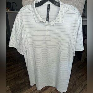 Lululemon Men's Logo Sport Polo Stripe Size Large